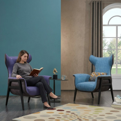 Silla textil sala de estar lounge muebles de diseño de lujo sillas modernas.