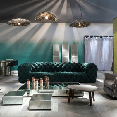 Chesterfield Sofá de salón de lujo de 4 plazas XXL para exclusivo.
