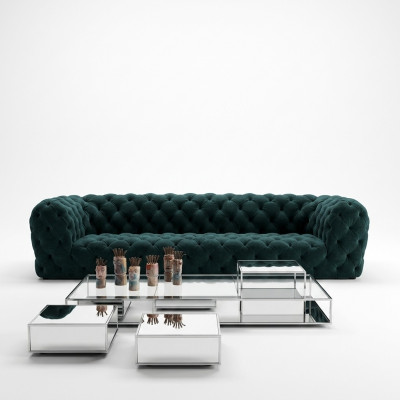 Chesterfield Sofá de salón de lujo de 4 plazas XXL para exclusivo.