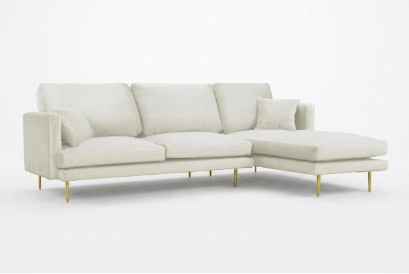 Elegancia en blanco para tu exclusivo sofá de diseño en el lujoso estilo en forma de L.