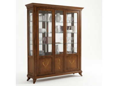 Vitrine Muebles de salón Cómoda Madera maciza Vitrinas Armario de vidrio Madera maciza.