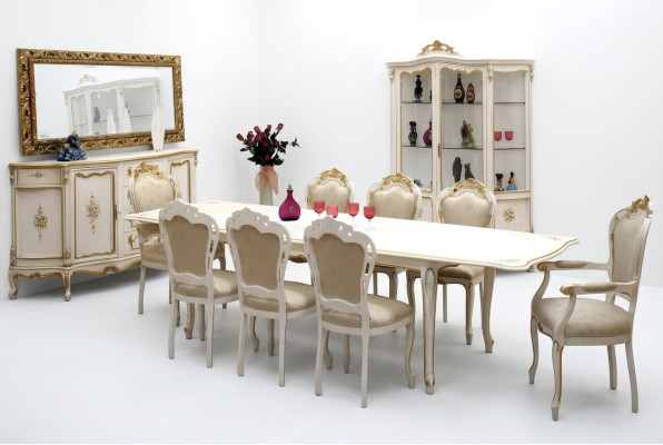 Clásico Set 2x sillas con apoyabrazos 6x sillas Conjunto de sillas Juego de comedor Grupo Nuevo