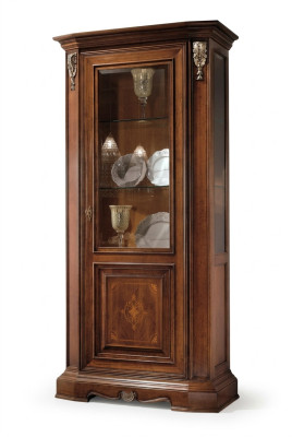 Vitrina de cristal Armario de madera maciza Vitrina Muebles de salón Aparador Madera maciza