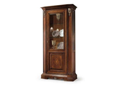 Vitrina de cristal Armario de madera maciza Vitrina Muebles de salón Aparador Madera maciza
