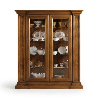 Vitrina de 2 puertas de vidrio, armario de salón, armarios de vitrina, armario de diseño, muebles de vidrio nuevos.