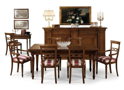 Cómoda clásica de madera para sala de estar, diseño moderno de lujo italiano. Muebles de cómoda.