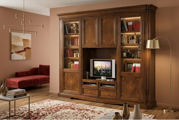 Mueble de TV armarios de pared estantes de madera muebles de sala de estar nuevos estantes de pared de sala de estar.