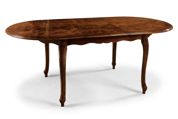 Mesa de comedor ovalada de madera Muebles Mesas Mobiliario de madera maciza de Italia Redonda Nuevo