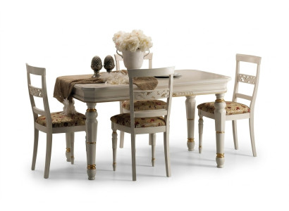 Sillas Silla Madera Lujo Asiento Conjunto 4x Sillón Silla de comedor Silla de comedor
