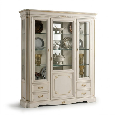 Vitrina de madera maciza de sala de estar muebles aparador de vidrio vitrinas armario de madera maciza.