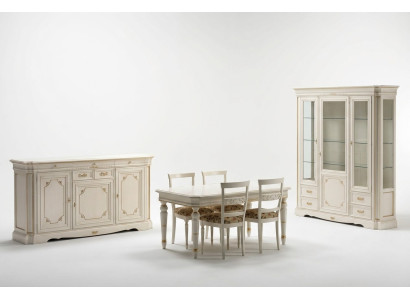 Grupo completo de comedor Conjunto de 7 piezas Mesa Mesas Lujo Muebles de madera nuevos
