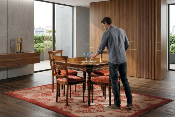 Diseño de mesa de comedor de madera Mesa moderna de comedor Muebles Mesas de madera para la sala de estar Nuevas