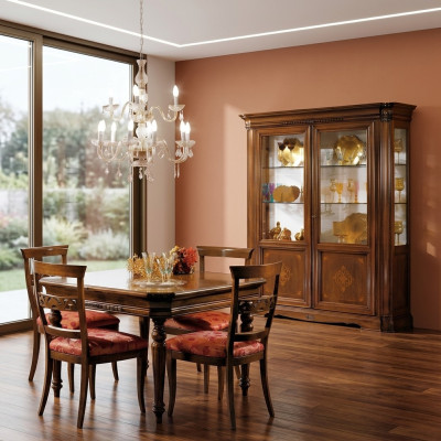 Vitrina de 2 puertas, armario de vitrina, armarios de sala de estar, armario de diseño, muebles, vidrio, nuevo.