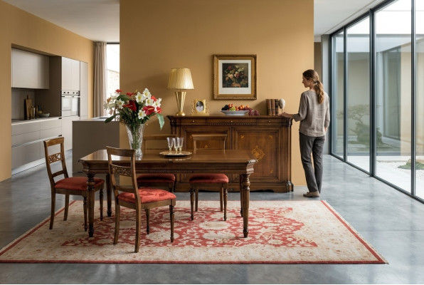 Vitrina de madera de lujo de diseñador, Muebles italianos de madera auténtica Aparador