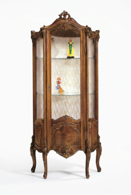 Vitrina Muebles de salón Aparador Madera maciza Vitrinas Armario de vidrio Madera maciza
