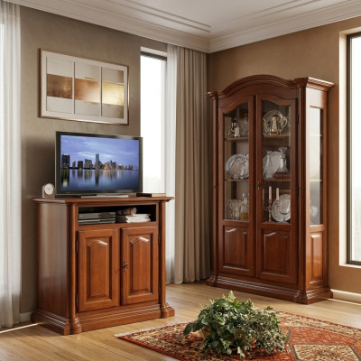 Vitrinas de vidrio Armario de madera maciza de salón Mueble vitrina Aparador Madera maciza