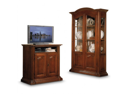 Vitrinas de vidrio Armario de madera maciza de salón Mueble vitrina Aparador Madera maciza