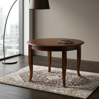 Mesa redonda de madera para comedor, mesa moderna de comedor, muebles de sala de estar, mesas de 120 cm de nuevo.