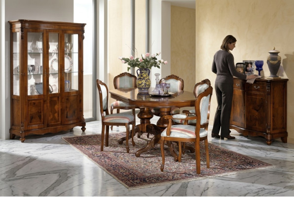 Muebles de comedor, mesa de comedor, grupo de mesas, silla con respaldo, silla, sillón, juego de 6 piezas.