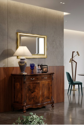 Cómoda aparador Credenza marrón Credenzas madera maciza gabinete cómodas muebles