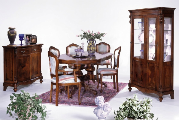 Mesa de comedor de lujo Mesa de madera maciza Muebles de Italia Mesas de comedor Decoración