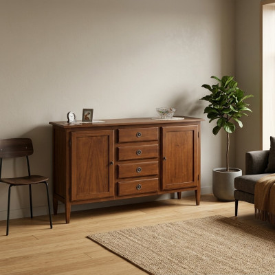 Cómoda Aparador Estante Armario Estantes Muebles de madera maciza de Italia Armarios
