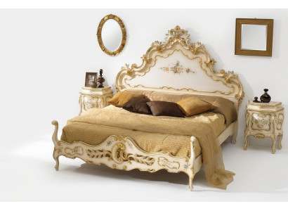 Dormitorio blanco Cama Madera Lujo Vaccari cav giovanni Madera maciza Nuevo