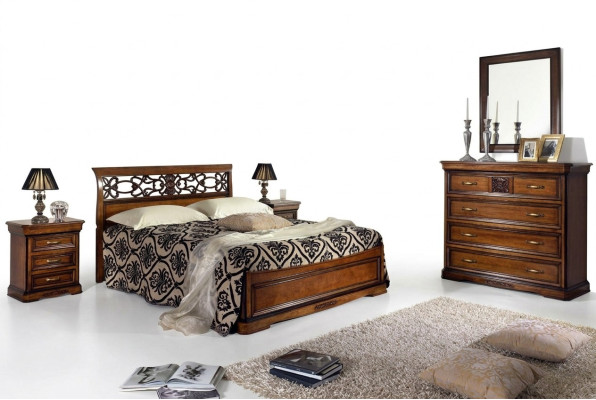 Dormitorio Cama Mesita de noche Camas Hotel Doble Juego Diseño de lujo Nuevo 3 piezas Muebles.