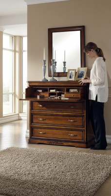 Sideboard cómoda aparador Aparadores madera maciza Armario Muebles Cómodas Marrón