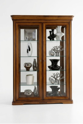 Vitrina de salón, armario, estantería de libros, aparador, muebles clásicos, estantes, madera.