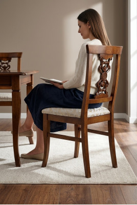 Sillas de comedor de lujo de madera Sillón Marrón Sillas de salón Muebles nuevos