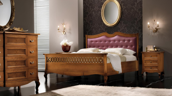 Dormitorio de madera maciza muebles cama acolchada diseño de lujo camas dobles de hotel nuevas