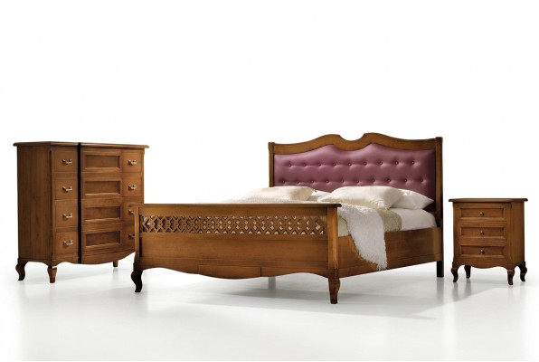 Dormitorio de madera maciza muebles cama acolchada diseño de lujo camas dobles de hotel nuevas
