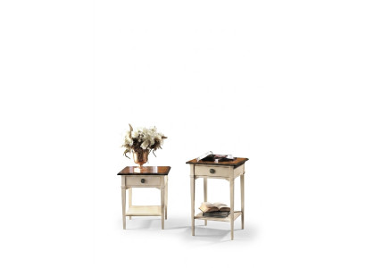 Mesita de noche para consola de dormitorio, mesa auxiliar de diseño moderno. Muebles de madera blancos nuevos.