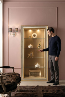 Vitrina de vidrio armario de vidrio Vitrinas Sala de estar Ver armarios Muebles italianos NUEVOS