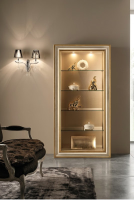 Vitrina de vidrio armario de vidrio Vitrinas Sala de estar Ver armarios Muebles italianos NUEVOS
