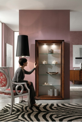 Vitrina de lujo de madera Muebles Armarios Estante Archivador Vitrina de vidrio Armario antiguo