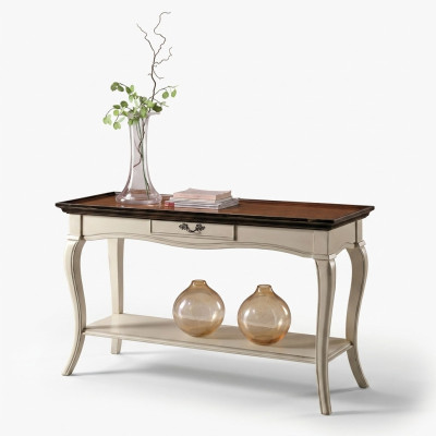Mesita de noche de consola, mesa auxiliar de diseño moderno para dormitorio en madera blanca, nuevo.