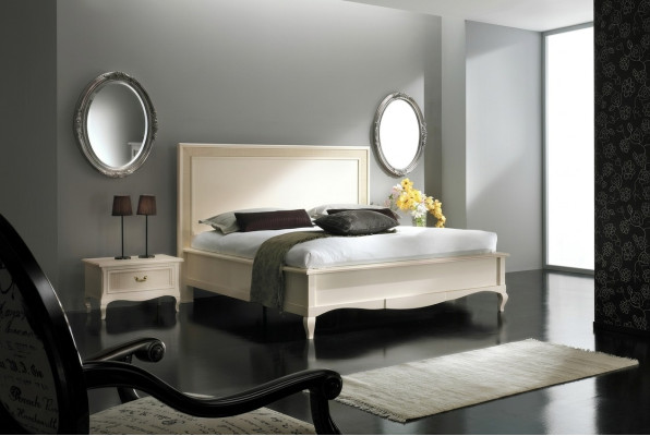 Cama doble dormitorio Muebles de madera maciza Vaccari cav giovanni Cama Nueva