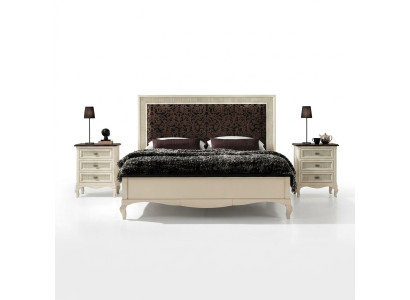 Dormitorio cama mesita de noche cama doble acolchada conjunto de camas grupo de juegos 3 piezas.