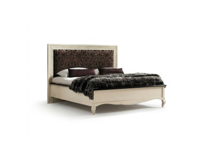 Cama de matrimonio de madera maciza, diseño de cama de dormitorio, muebles de cama Vaccari cav giovanni.