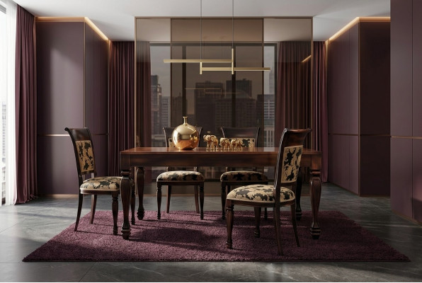 Sillas de comedor Silla de lujo de madera marrón Sillas de sala de estar Muebles nuevos