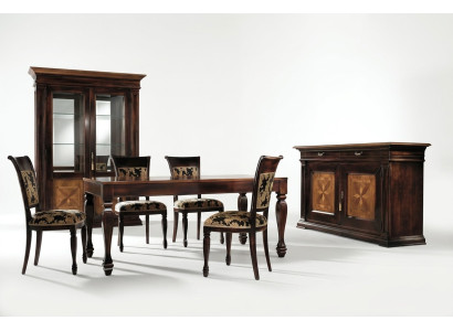 Juego de comedor Aparador Sillas 4x Vitrina Grupo Set de comedor Mesa 7 piezas.