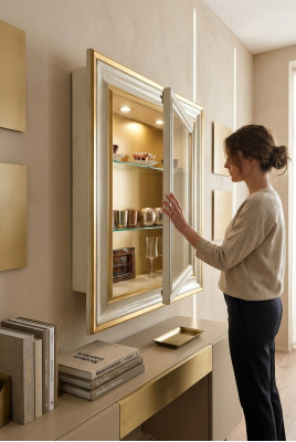 Armario vitrina de pared Vitrinas clásicas para sala de estar Muebles de salón Buffet