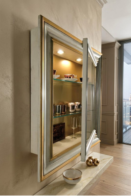 Armario vitrina de pared Vitrinas clásicas para sala de estar Muebles de salón Buffet
