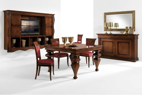 Muebles Grupo de mobiliario Mesa + set de 4 sillas 5 piezas. Conjunto de mesa de comedor.