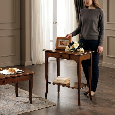 Mesa de consola mesas de consola mueble consola de madera teléfono auxiliar italiano.