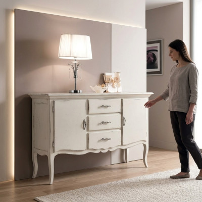 Cómoda Dormitorio de lujo Diseño de madera Aparador Lado Nuevo Cómoda Armario Estante