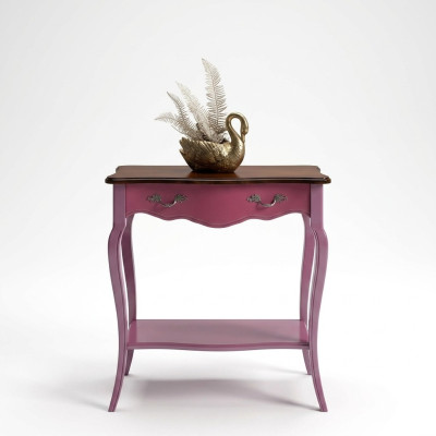 Mesa de consola rosa de madera mesa de teléfono mesa de pasillo mesa de pared nueva
