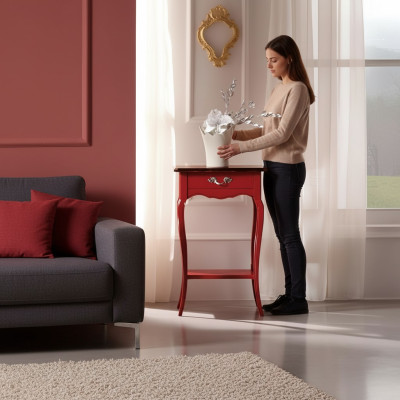 Mesa de consola mesas de consola muebles mesa de madera teléfono auxiliar Italiano.